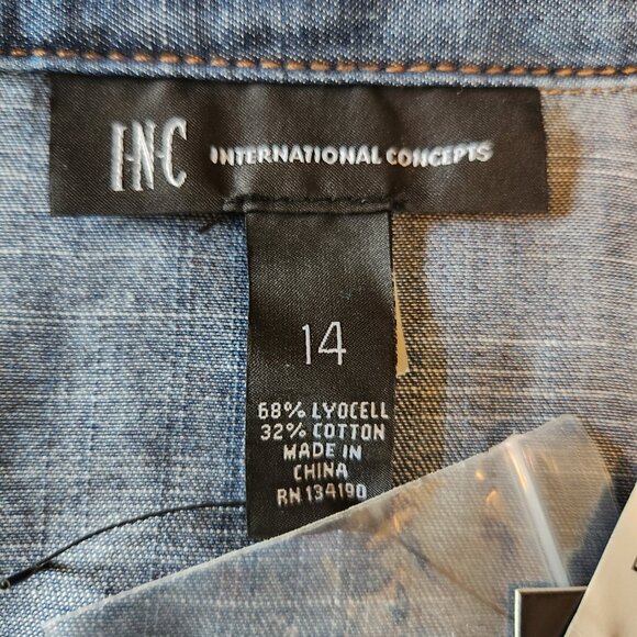 INC. - Denim dress - size 14 - Picture 3 of 8